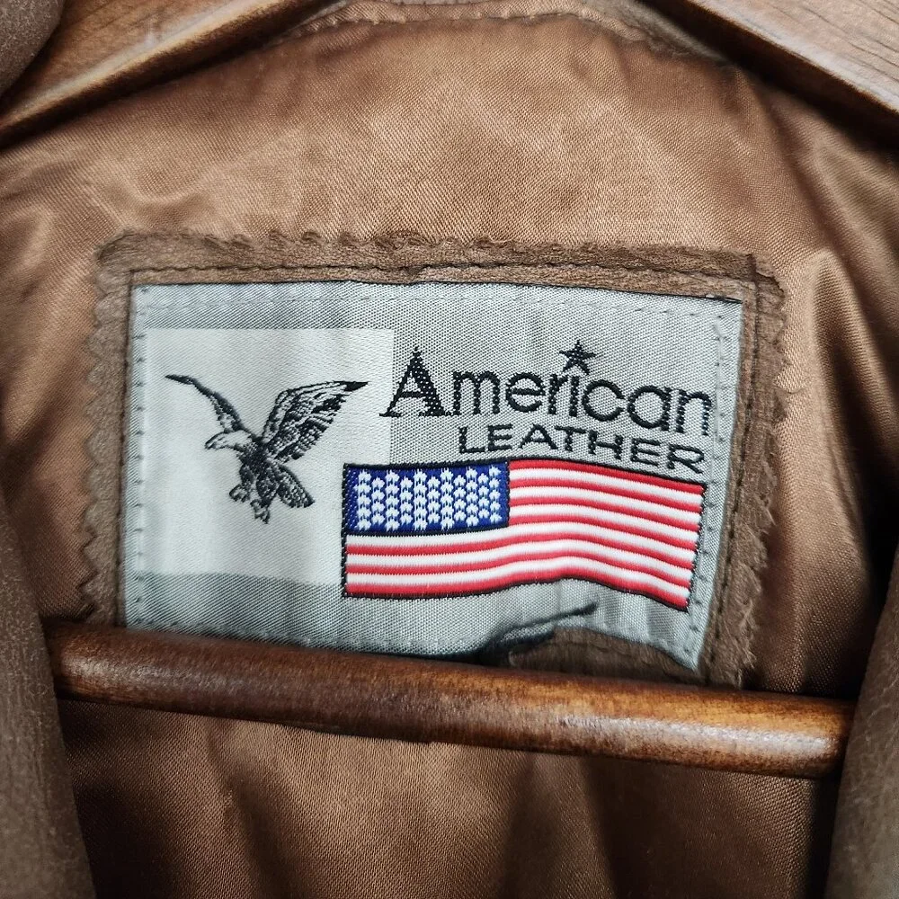 Vintage American Leather Genuine Leather Fringed Cropped Jacket - Picture 4 of 13